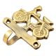 Brass Handcrafted Single Cycle Hook Rustic Wall Decor