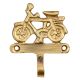 Brass Handcrafted Single Cycle Hook Rustic Wall Decor