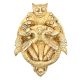 Brass Door Knocker With Thunder Dragon Two Fishes Door Metal Knocker