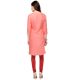 Peach Cotton Stitched Satin Fabric Kurtis With Full Cotton Inner