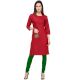 Rasberry Pink Office Wear Stiched Rayon Kurti with Beautiful Embroidery Work