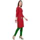 Rasberry Pink Office Wear Stiched Rayon Kurti with Beautiful Embroidery Work