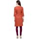 Only Orange Office Wear Stiched Rayon Kurti with Beautiful Embroidery Work