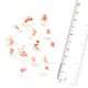 White Orange Hand Painted Absract Design Loose Glass Jewelry Beads (12 in Pack)