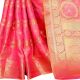 Pink Gajri Color Lichi 2 Tone Silk SareeÂ Weaved Saree With Blouse Piece