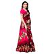 Wine Color Kathak Women's Khadi Silk Printed Saree With Blouse Piece