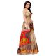 Chiku Beige BaraatÂ Casual Khadi Silk Printed Kalamkari Saree With Blouse Piece Tessle