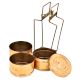 Indian Brass Three Compartment Tiffin box