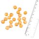 Orange Round Shape Loose Rondelles Glass Beads For Making Jewelry (12 in Pack)