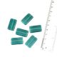 Turquoise Blue Loose Opaque Rectangular Shape Jewelry Beads (12 in Pack)