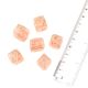 Peach & Clear Sea Loose Glass Beads (Two-Tone)Â For Making Jewelry (12 in Pack)