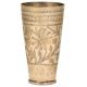 Floral Design Engraved Brass Tall Punjabi Lassi Glass