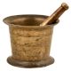 Indian Brass Mortar And Pestle