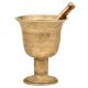 Traditional Footed  Brass Mortar and Pestle