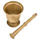 Indian Kitchen Brass Urn Shape Mortar And Pestle