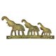 Brass Tribal Elephant With Trunk Up Wall Hanging Brass Hooks