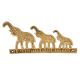 Golden Brass Tribal Elephant With Trunk Up Wall Hanging Brass Hooks