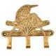 Brass Birds Wall Decorative Three Wall Hook Rack