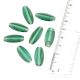 Sea Green Transparent Oval Rice Loose Glass Beads For Making Jewelry (12 in Pack)