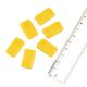 Yellow Rectangle Shaped Loose Glass Beads For Making Jewelry (12 in Pack)