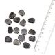 Metallic Grey Cone Shape Loose Jewelry Making Beads (12 in Pack)