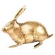 Golden Brass Rabbit Figurine Home Decoration Animal Statue
