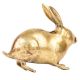 Golden Brass Rabbit Figurine Home Decoration Animal Statue