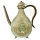 Ethnic Green Brass Islamic Art Surahi With Engraved Handle