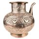 Floral Design Engraved Copper Pot With A Stout