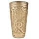Brass Punjabi Lassi Cup With Engraved Glass Design