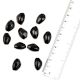 Black Crystal Glass Loose Jewelry Making  Beads (12 in Pack)