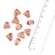 Pink Triangular Prism Spacer Loose Glass Beads DIY Jewelry Accessories (12 in Pack)