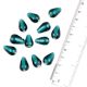 Turquoise Glass Long Convex Cone Loose Jewelry Making Beads (12 in Pack)