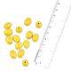 Yellow Flat Oval Handmade Loose Beads DIY jewelry Accessories (12 in Pack)