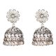 92.5 Sterling Silver Earrings Jhumkies With Intricate Floral Details
