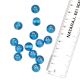 Blue Glass Pearl Round Spacer Loose Beads DIY Jewelry Making Wholesale (12 in Pack)