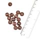 Walnut Brown Round Ball Shaped Jewelry Making Hand Painted Glass Loose Beads (12 in Pack)