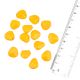 Amber Yellow Hand Painted Shaped Loose Glass Beads For Jewelry Making (12 in Pack)