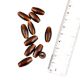 Brown  Big Rice Grain Oval Shaped Loose Glass Wholesale  Jewelry Beads (12 in Pack)