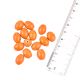 Orange Glass Beads Egg Shape Loose Spacer Oval Beads For Jewelry Making (12 in Pack)