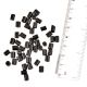 Black Round Tube Shape Glass Loose Spacer Beads for Making Jewelry (12 in Pack)