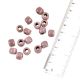 Hand Made Mauve Drum Big Hole Loose Glass Beads For Jewelry Making (12 in Pack)