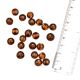 Brown Transparent Ball Round Shaped Handmade Loose Jewelry Making Beads (12 in Pack)