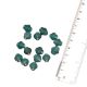 HandmadeÂ Pine Green Glass Short Bicone BeadsÂ Jewelry Making Beads (12 in Pack)