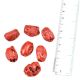 Handmade Coral Pink Glass Loose Spacer Barrel Shape Beads For Making Jewelry (12 in Pack)