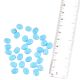 Light Blue Oval Round Hand Painted Glass Jewelry Beads For Making  Jewelry (12 in Pack)