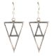 92.5 Sterling Silver Handmade Delicate Triangle Earring