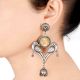 92.5 Sterling Silver Earrings Padmavati Inspired Ethnic With Peacock Classic Dangle Earring For Women