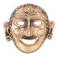 Brass Tribal Wall Hanging Mask Laughing Face Naga Art Lady Head
