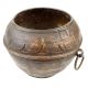 Brass Rice Measurement Tribal Bowl with One Side Handle Rim